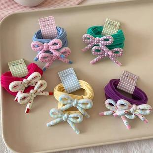 新款 蝴蝶结发圈皮筋扎头发儿童头绳发圈可爱宝宝蝴蝶结可爱发饰女