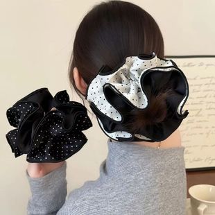 法式 丸子大肠头绳发绳高级发饰 精致韩系复古轻奢超大发圈2025新款