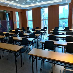 会议室长条形会议桌折叠培训桌椅组合双人办公桌子书法台培训台
