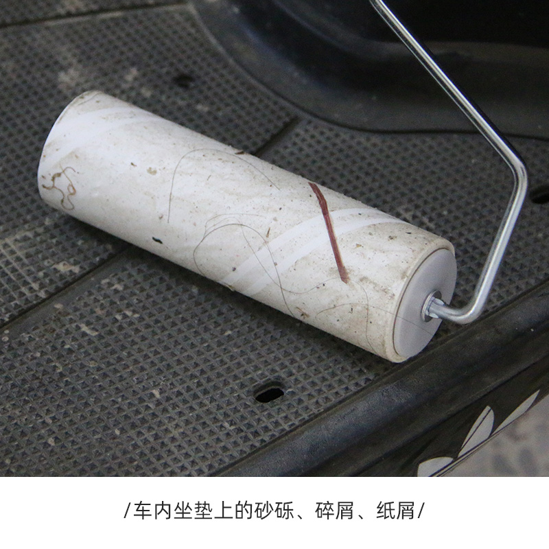 粘尘滚筒清洁粘毛器手柄滚轮粘毛纸PE除尘纸手把家用除尘器除毛器