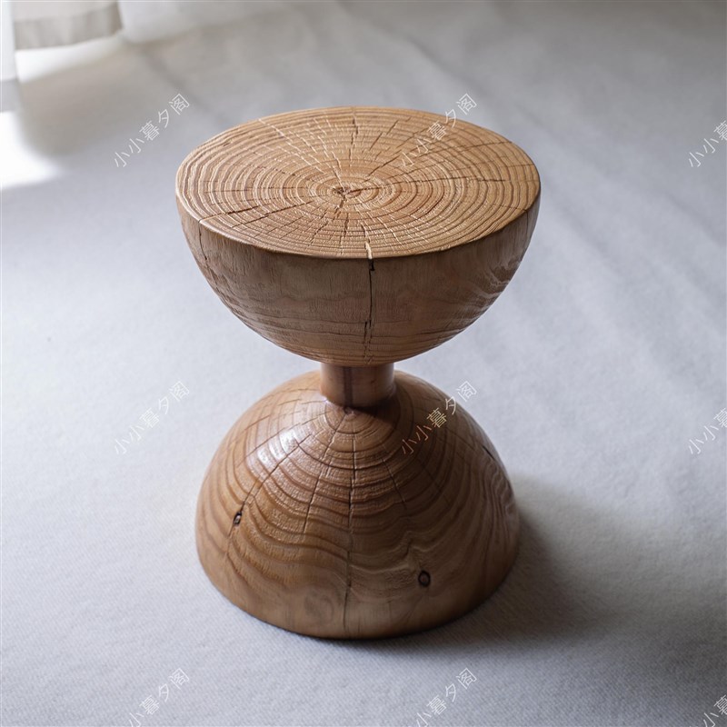原木凳子沙发边几摆件酒店酒店短凳树桩木桩实木墩子小圆边几