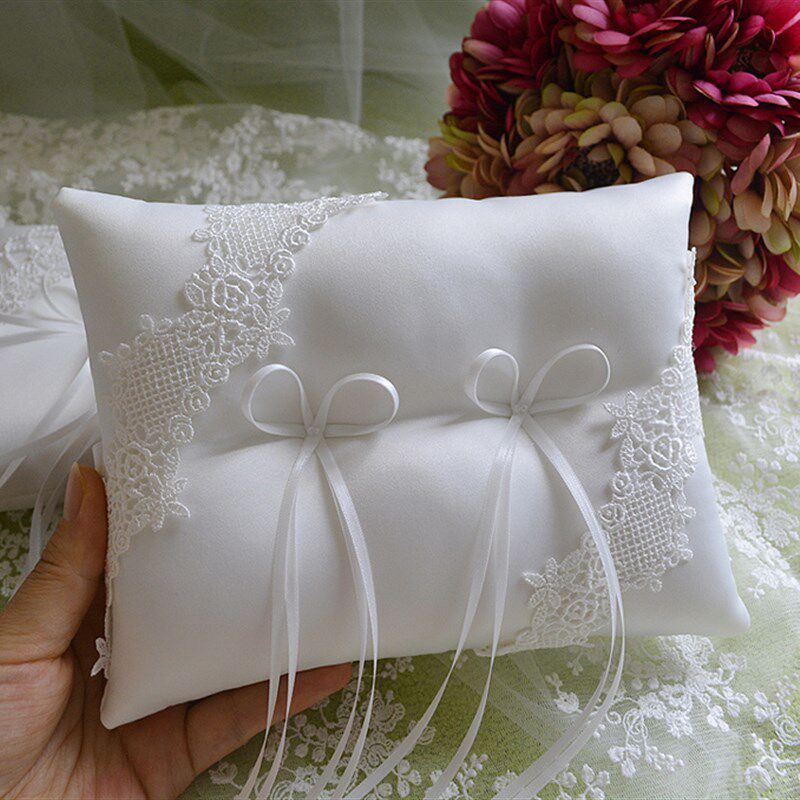 欧式新娘结婚戒枕 水o溶花边戒指托 婚礼戒枕 ringpillow