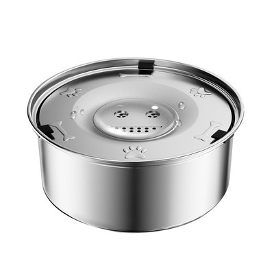 304不锈钢狗狗悬浮饮水碗漂浮盆喝水不湿嘴防打翻小号猫咪浮力碗