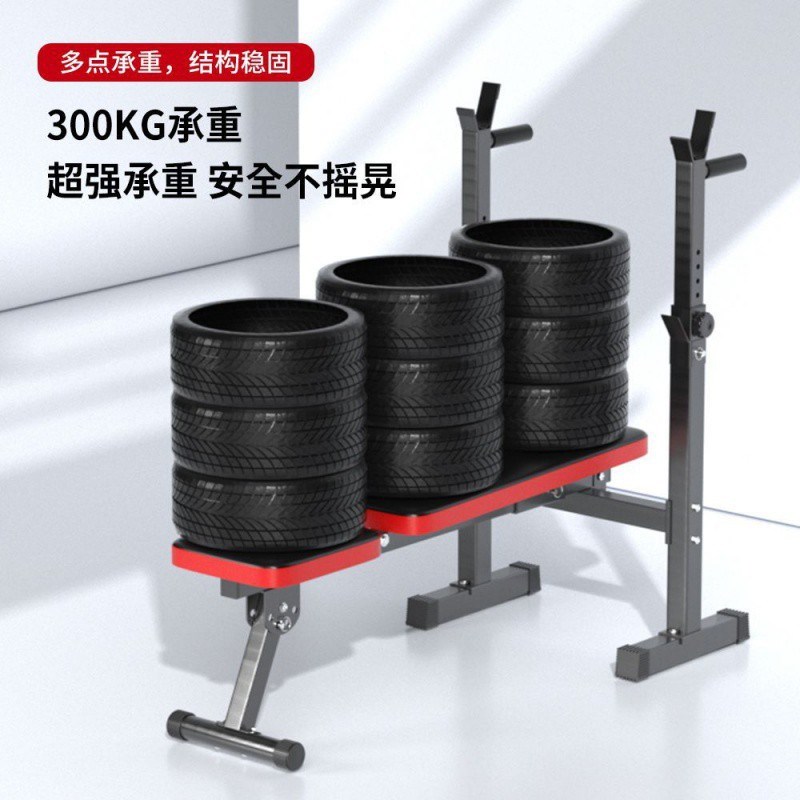 YwJ可折叠举重床家用卧推架深蹲多功能杠铃床可调节健身器材一体