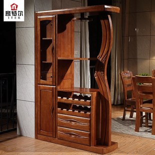 进门装 屏风柜实木玄关柜酒柜隔断柜双面中式 饰客厅现代简约间厅柜