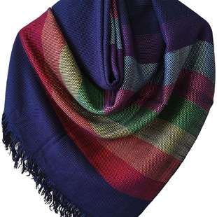 云南丽江特色摩梭手工披肩加厚加宽旅游空调披肩围巾两用