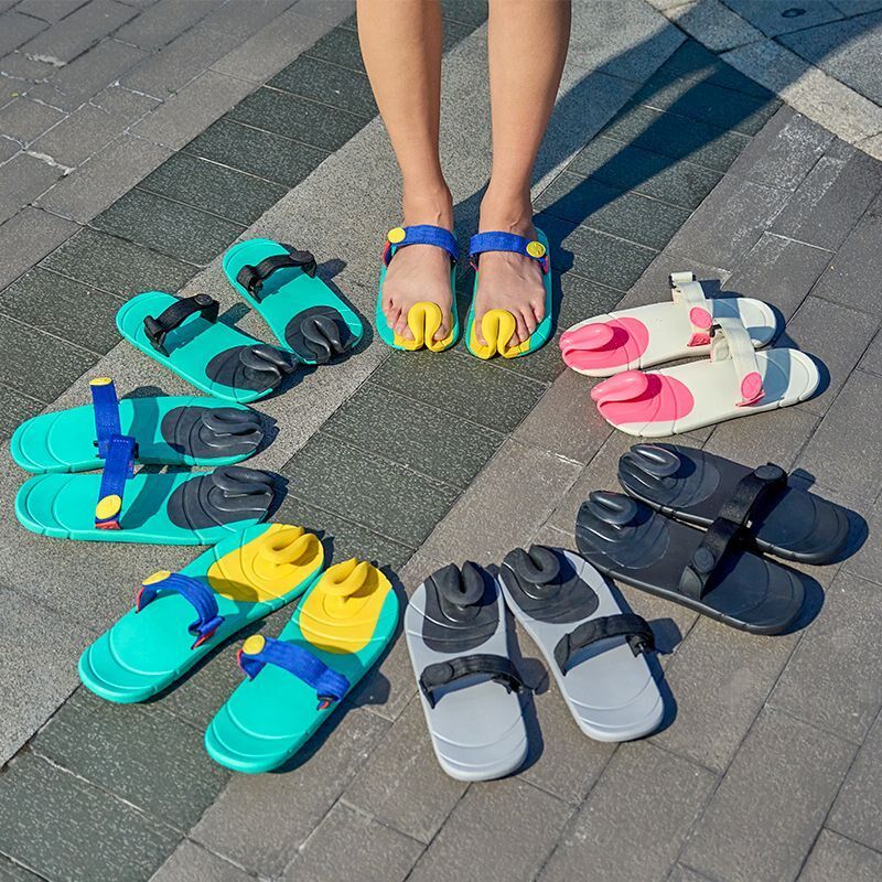 豆豆皮拖鞋Dopie懒拖鞋男人的个性化夫妇防滑人字拖沙滩凉鞋