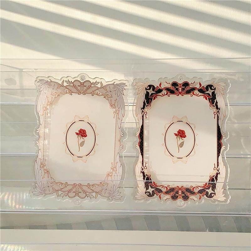 原创欧式拍立得相框照片三寸L判谷美二次元小卡片展示框插卡立牌