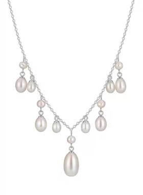 珍珠项链女水滴吊坠轻奢精致锁骨链高级感小众气质优雅百搭饰品