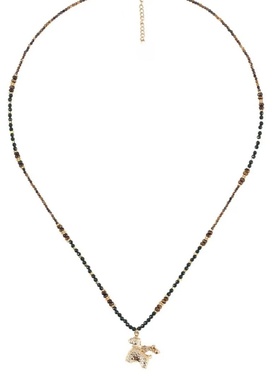 彩马吊坠项链时尚秋冬毛衣链复古简约高级感个性气质百搭彩色串珠