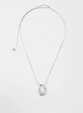 回影项链女款高级感精致大气吊坠简约不规则圆形拼接吊坠毛衣链