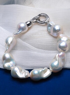 极光异形贝珠珍珠法式手链轻奢复古日常高级感时尚气质手串手饰女