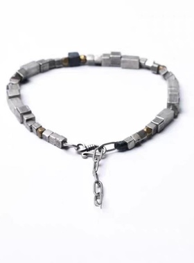 小众设计感几何小方块串接复古手链简约高级感精致百搭男女款通用