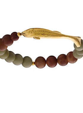 复古民族风金鱼形串珠手链多彩设计感小众个性简约文艺手串配饰