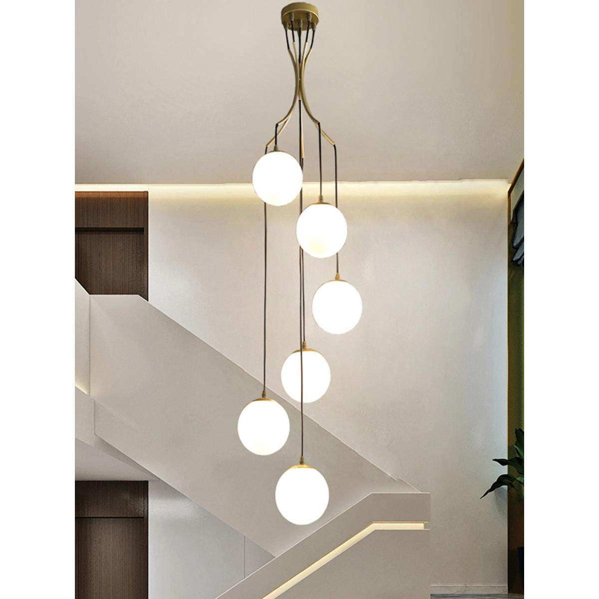 楼梯吊灯 北欧现代简约餐厅复式楼别墅公寓楼梯间旋转loft长吊灯,家装灯饰光源,LOFT/复式住宅/楼梯吊灯,淘宝优惠券,粉丝福利购,淘宝优惠卷