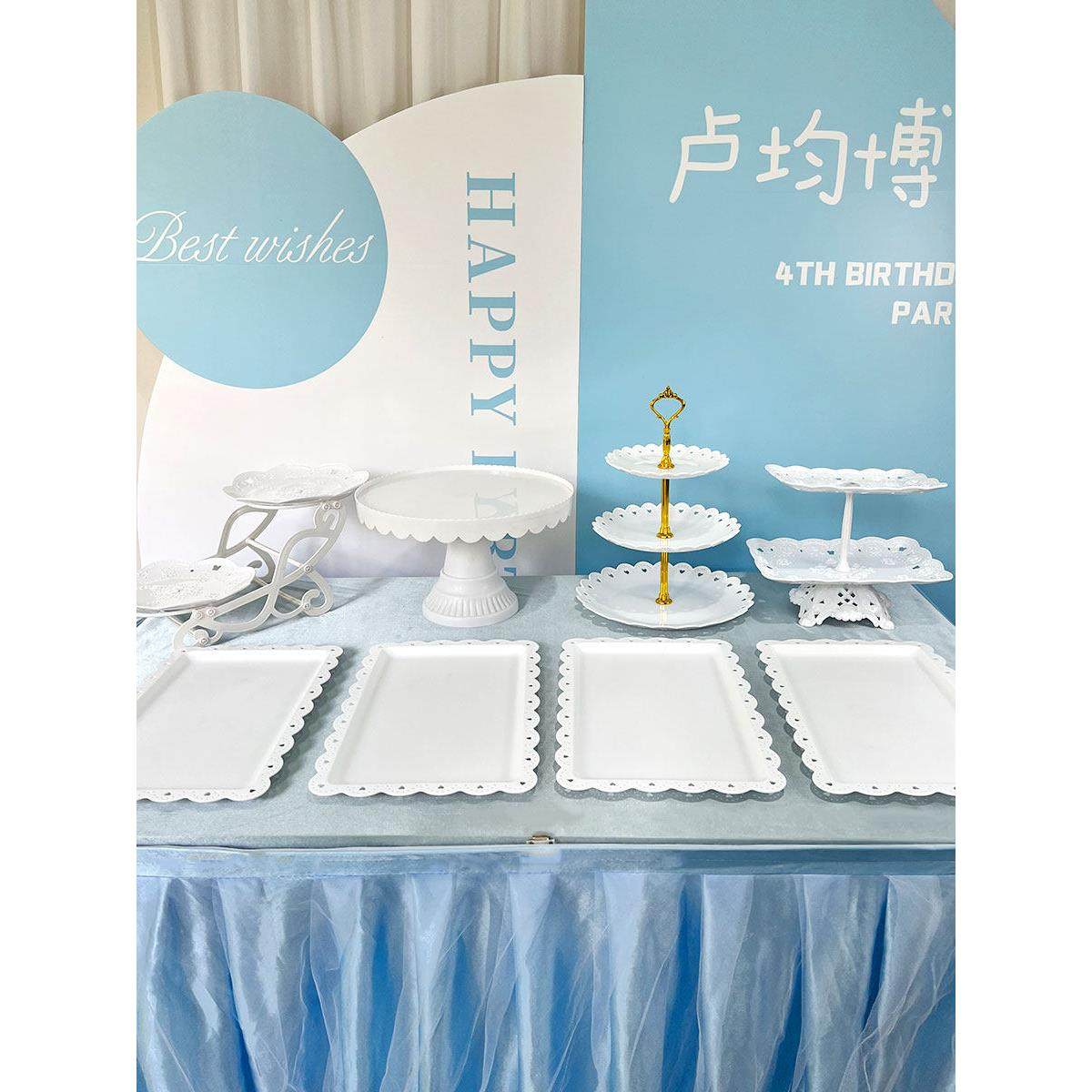 生日装饰甜品台展示架摆件欧式冷餐茶歇摆台塑料蛋糕点心托盘架子,餐饮具,果盆/果盘/果篮,淘宝优惠券,粉丝福利购,淘宝优惠卷