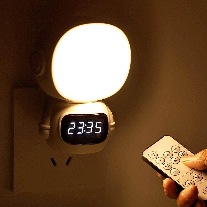 柔光遥控小夜灯婴儿喂奶护眼卧室睡眠灯儿童宝宝时钟插电款床头灯,家装灯饰光源,小夜灯,淘宝优惠券,粉丝福利购,淘宝优惠卷