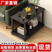 边几钢化玻璃沙发客厅现代移动带轮简约办公室家用小桌子茶几