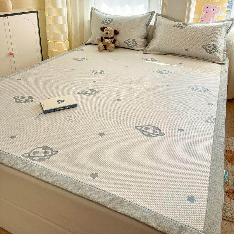 【富士商店】A类卡通凉感冰丝席凉席二三件套空调席学生宿舍席子