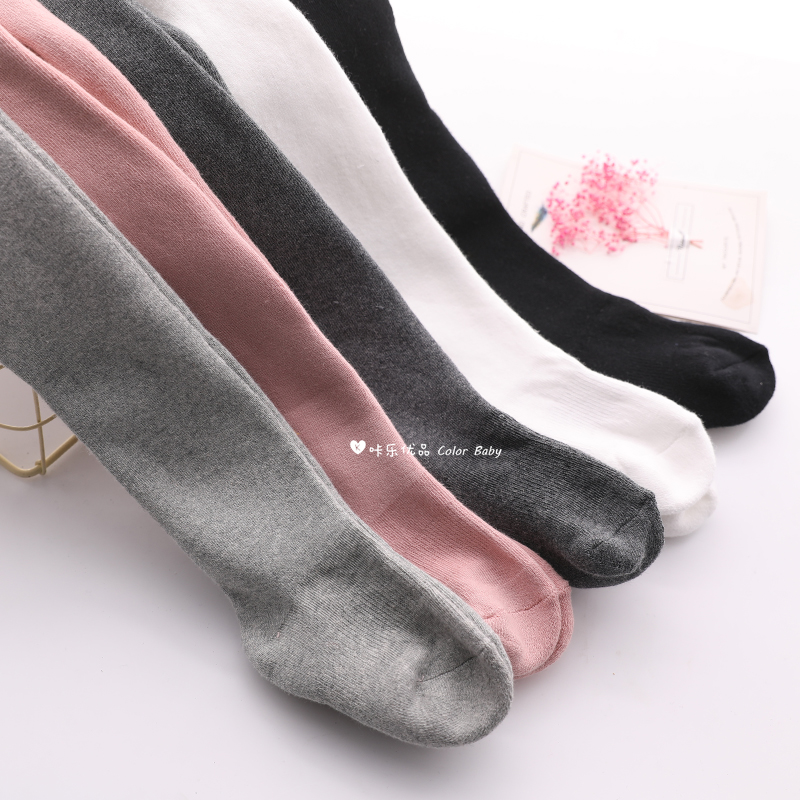 秋冬宝宝打底裤儿童连裤袜加厚加绒毛圈纯色男宝女宝大PP弹力1-3