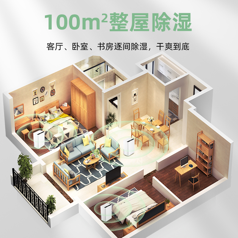 除湿机抽湿机去吸湿防潮器家用静音室内干燥机小型宿舍回南天神器
