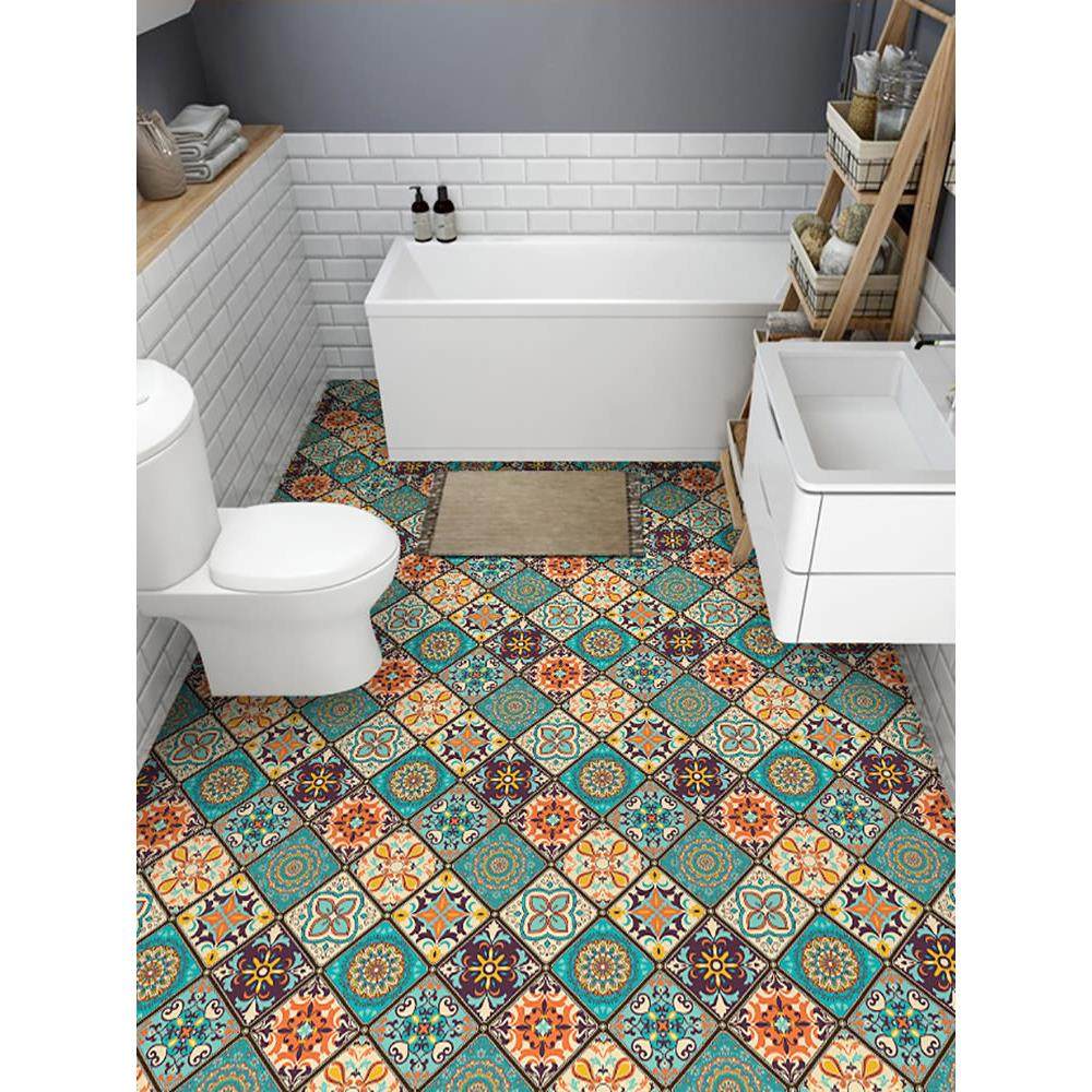 化妆室浴室瓷砖防滑防水贴纸厨房地面翻新地板贴装饰自粘墙贴地板,家居饰品,软装墙贴,淘宝优惠券,粉丝福利购,淘宝优惠卷