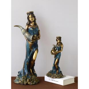 希腊财富女神雕塑雕像开业礼品欧式人物装饰办公室幸运招财摆件