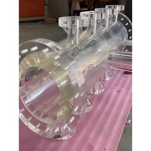 高透明亚克力有机玻璃pmma圆柱形管实验仪器法兰雕刻螺纹加工定制