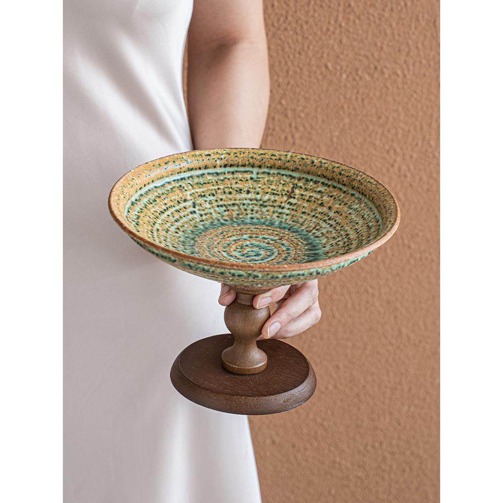 小悠家〖手作侘寂风〗陶瓷水果盘茶几玄关家居装饰摆件零食托盘,餐饮具,果盆/果盘/果篮,淘宝优惠券,粉丝福利购,淘宝优惠卷