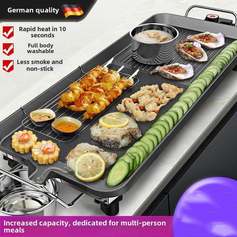 德国电烤架家用不粘锅电烤架烧烤机电烤锅铁板烤肉涮涮一体锅板,厨房电器,烤串机/电烤炉/电烤盘,淘宝优惠券,粉丝福利购,淘宝优惠卷