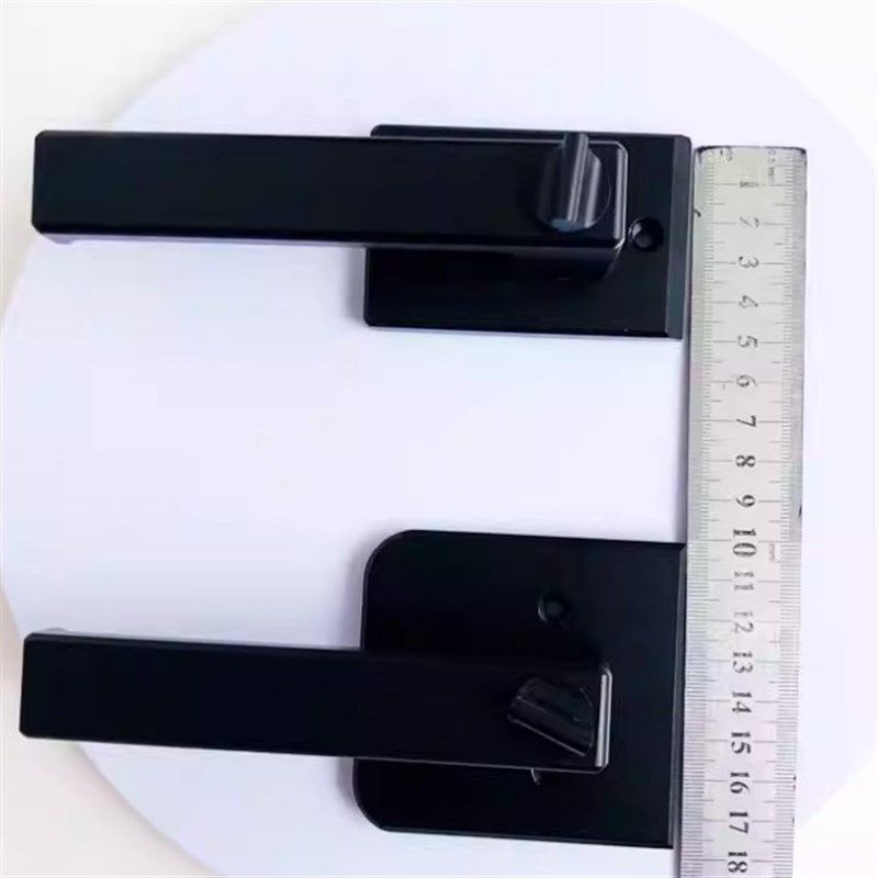 极简门钛把手门锁铝镁合金卫生间1618极窄边框厨房平开门黑色玻璃