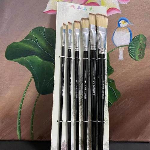 丙烯排笔套装丙烯排笔刷平头笔刷尼龙毛刷子丙烯画刷子彩绘刷绘画