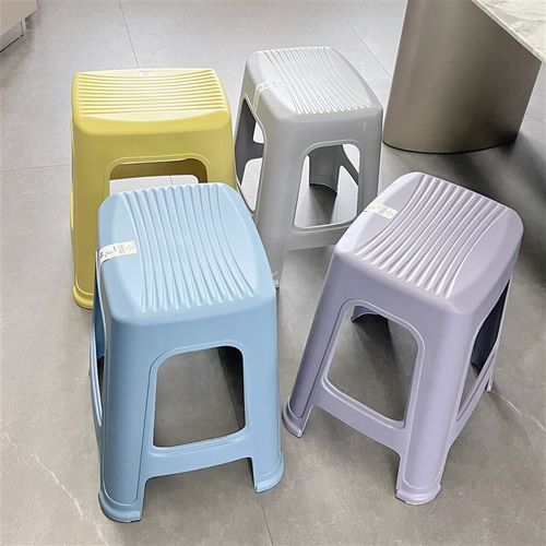 塑料凳子加厚客厅家用餐桌椅子熟胶防滑方凳成人高凳塑胶凳可叠放