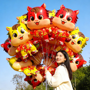 2026马年主题气球飘空铝膜年会摆件新年元 饰气球摆摊街卖 旦教室装