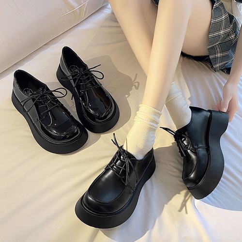 日系萝莉jk鞋 厚底制服鞋2020秋季时尚小单鞋女式演出平底鞋