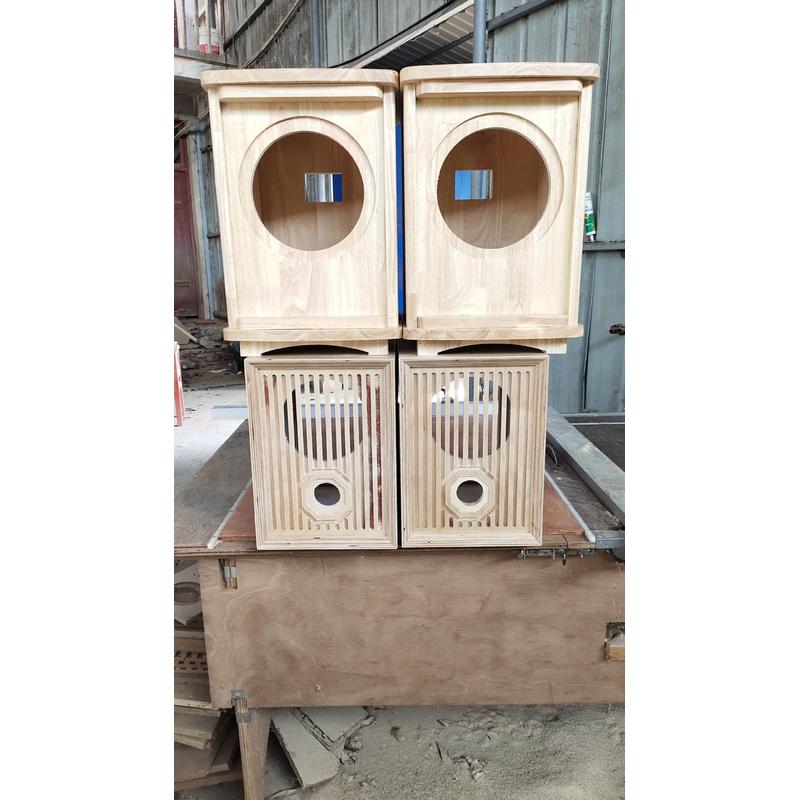 定.制实木音箱空箱HiFi书架箱68寸全频箱DIY二分频迷宫导向箱