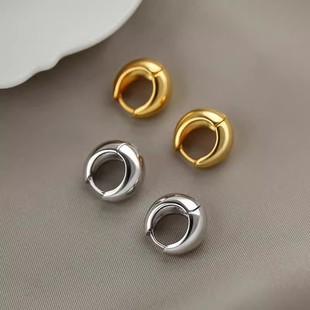 耳环轻奢高级感气质耳钉 新品 精致时尚 个性 圈圈港风耳饰女2025新款