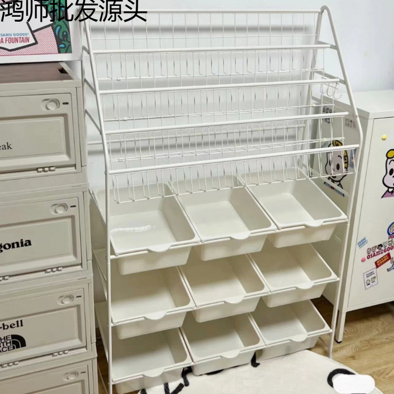 儿童书架绘本架玩具收纳架宝宝书柜家用落地文具整理收纳盒置物架