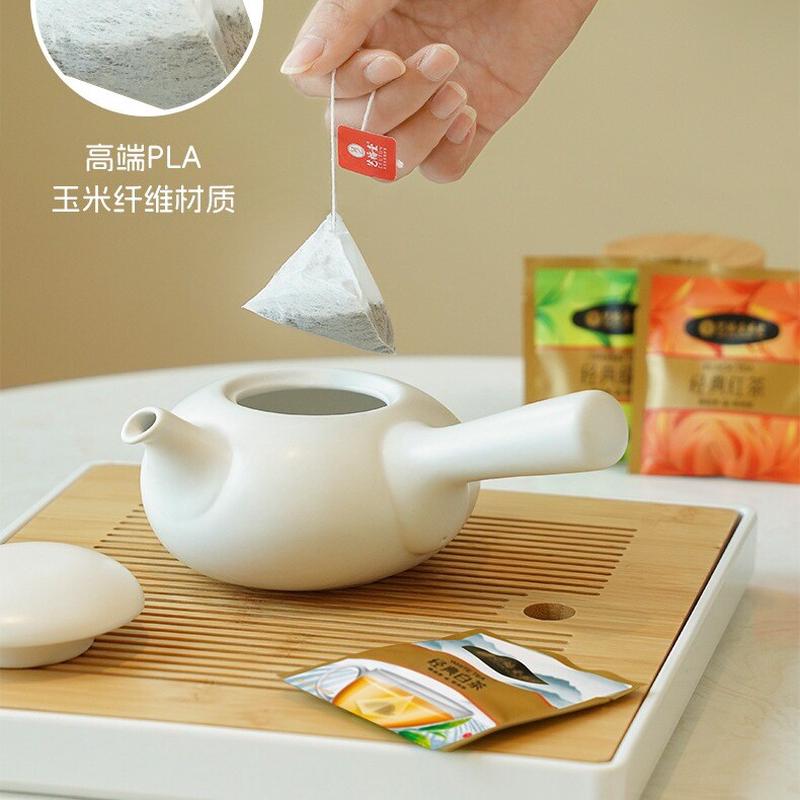 艺福堂茶叶经典白茶200g盒装酒店用茶袋泡茶独立三角茶包饭店商用
