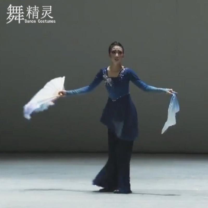 新品新款古典舞胶州秧歌舞蹈服飘逸咏荷桃李杯舞蹈演出服民族风表
