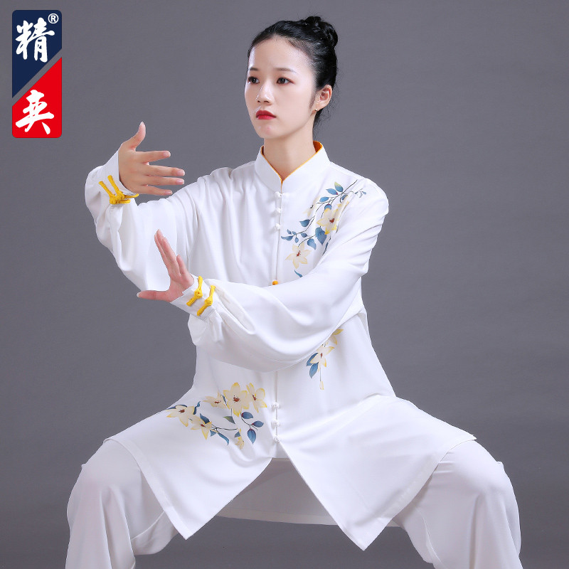 极速精奕2023新款太极服女印花太极拳练功服男中式武术表演比赛服