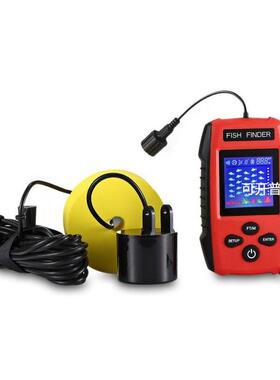新款彩屏英文俄文外贸充电点阵探鱼器大小鱼升级款fishfinder