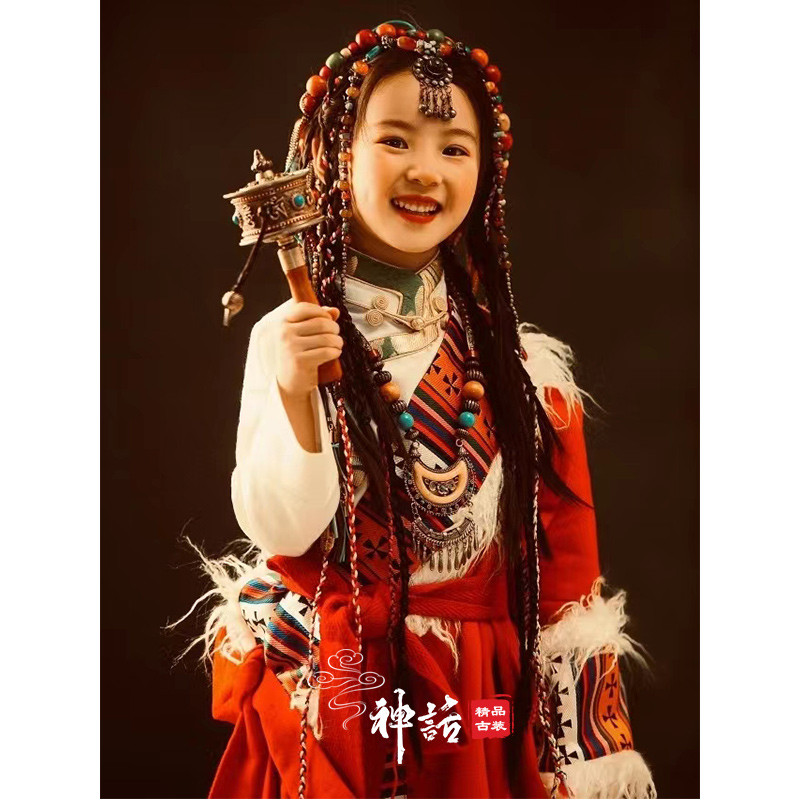推荐儿童古风影楼拍照写真藏族少数民族服装走秀藏服男童女童表演