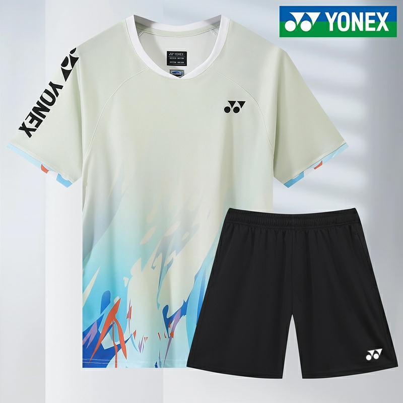 2025新款羽毛球服男女短袖套装速干yy运动衣大赛服