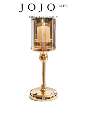 JOJO'S L. PD.MaTing.烛台摆件欧式金属玻璃轻奢中西餐桌 | 麻霆