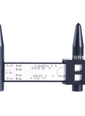 热销黑色PCD卡尺8LUG轮毂孔距测量工具轮毂尺子改装孔距尺