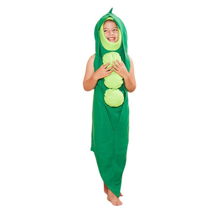 供应小孩豌豆连体扮演服装节日派对舞台表演装万圣costume