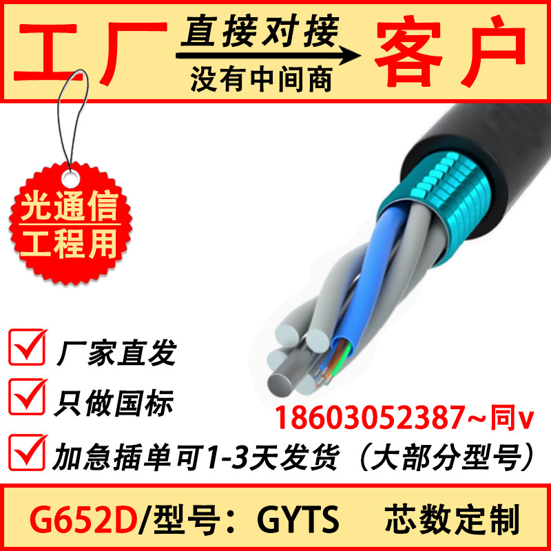 GYTS-24B1.3钢铠光缆36B1/48B1/12B1/GYTA53-16B1/72B1单模光纤线
