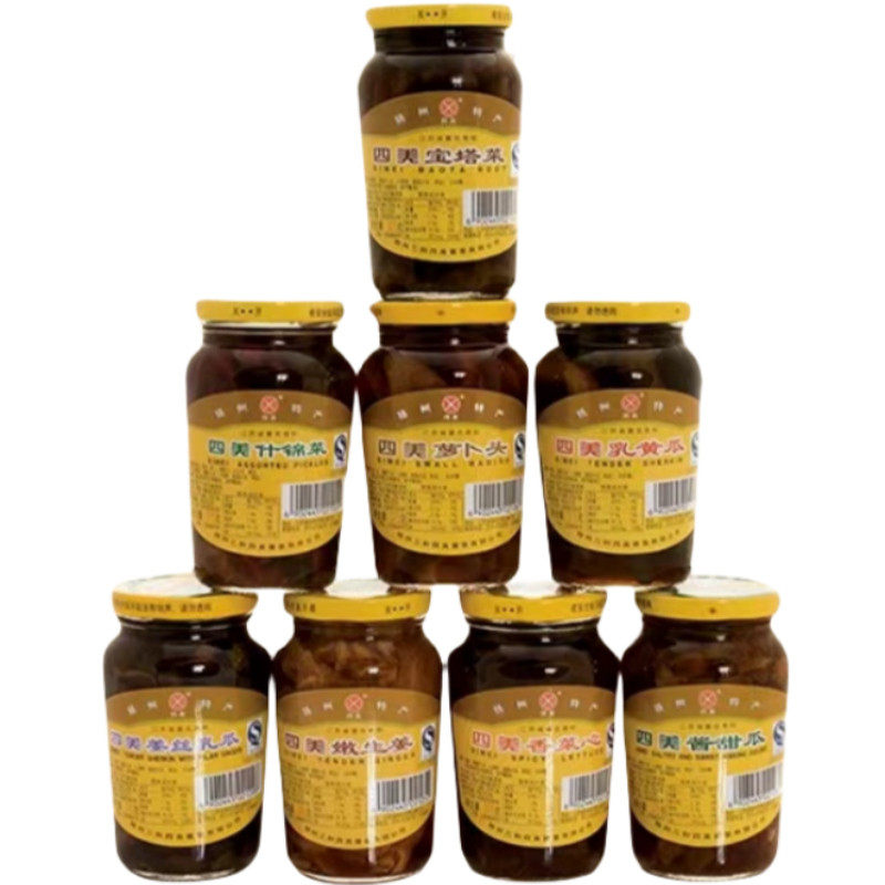 三和四美酱菜礼盒375g*8瓶扬州特产乳黄瓜酱瓜下饭菜过节送礼盒装