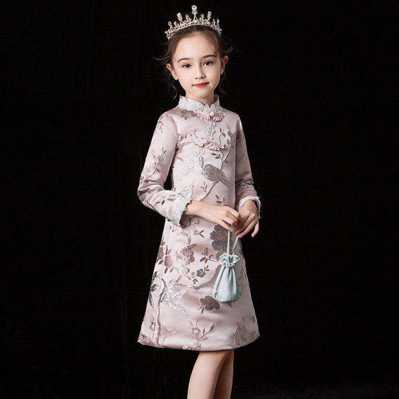 儿童裙改良中国风小女孩宝宝过年服拜年服